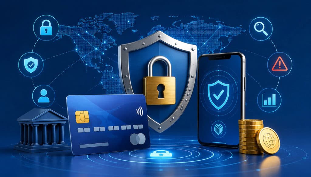 Secure digital payment protection illustration