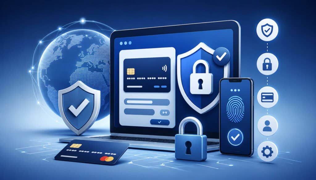 Secure online payment authentication with cybersecurity protection